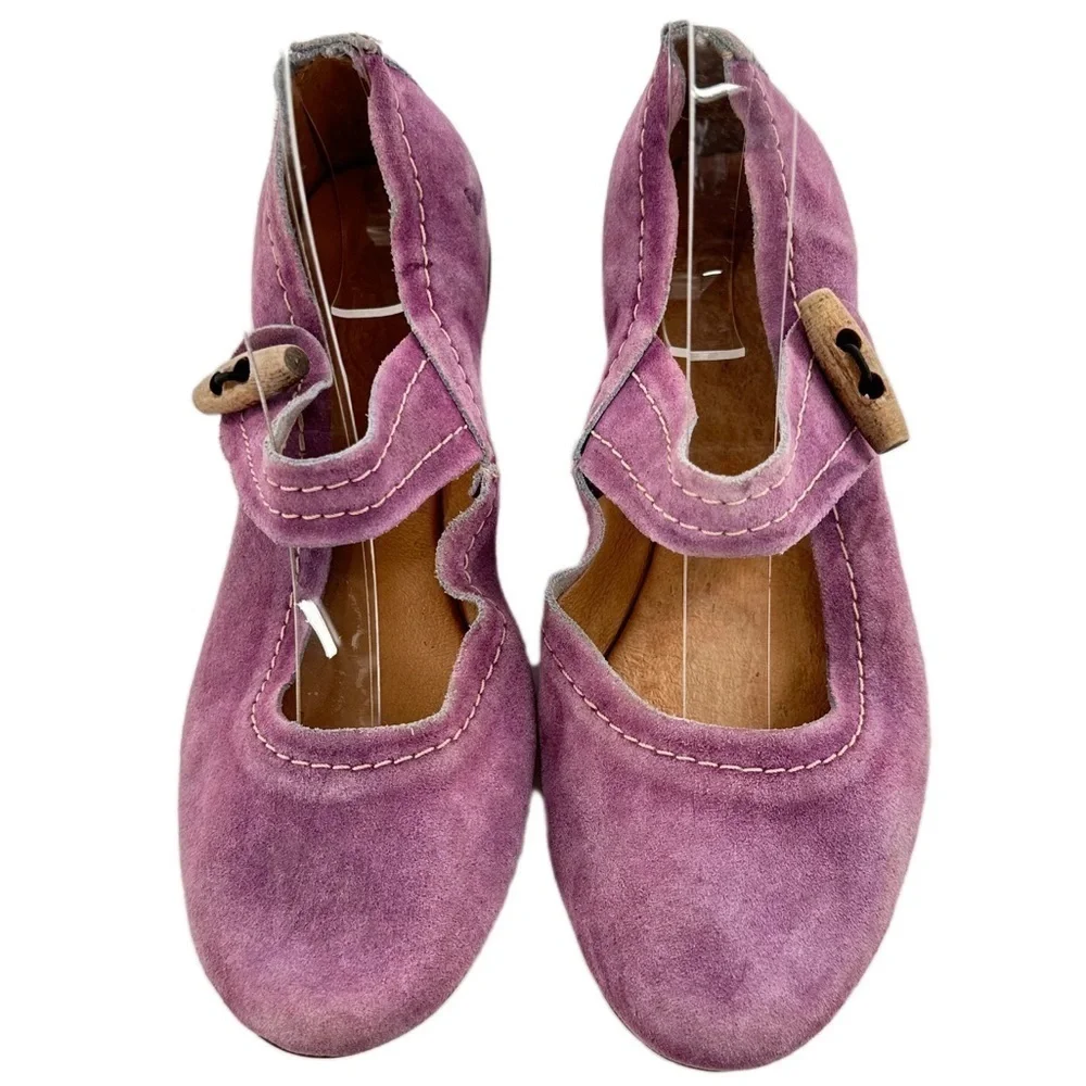Seychelles womens flats size 36 purple suede ballet balletcore maryjanes